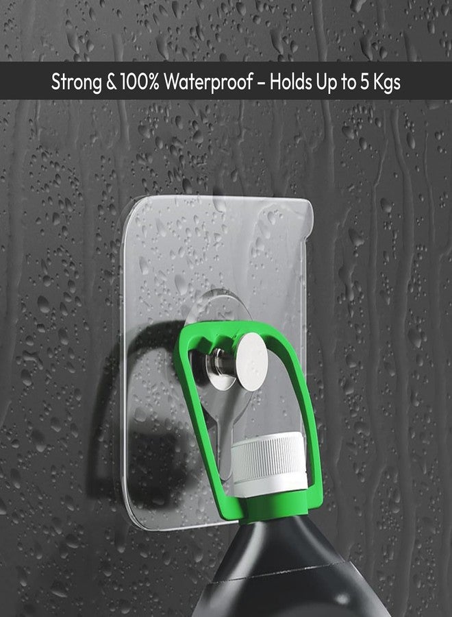 Flixify خطافات FLIXIFY المصنوعة من الفولاذ المقاوم للصدأ ذاتية اللصق شديدة التحمل، 10 قطع، شفافة، مقاومة للماء والزيوت، مناسبة للمطبخ والحمام وباب الدش، خطافات خارجية متعددة الاستخدامات (عبوة من 10 خطافات) - Image 4